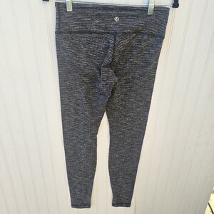 Lululemon Black Gray White Leggings Womens 8
